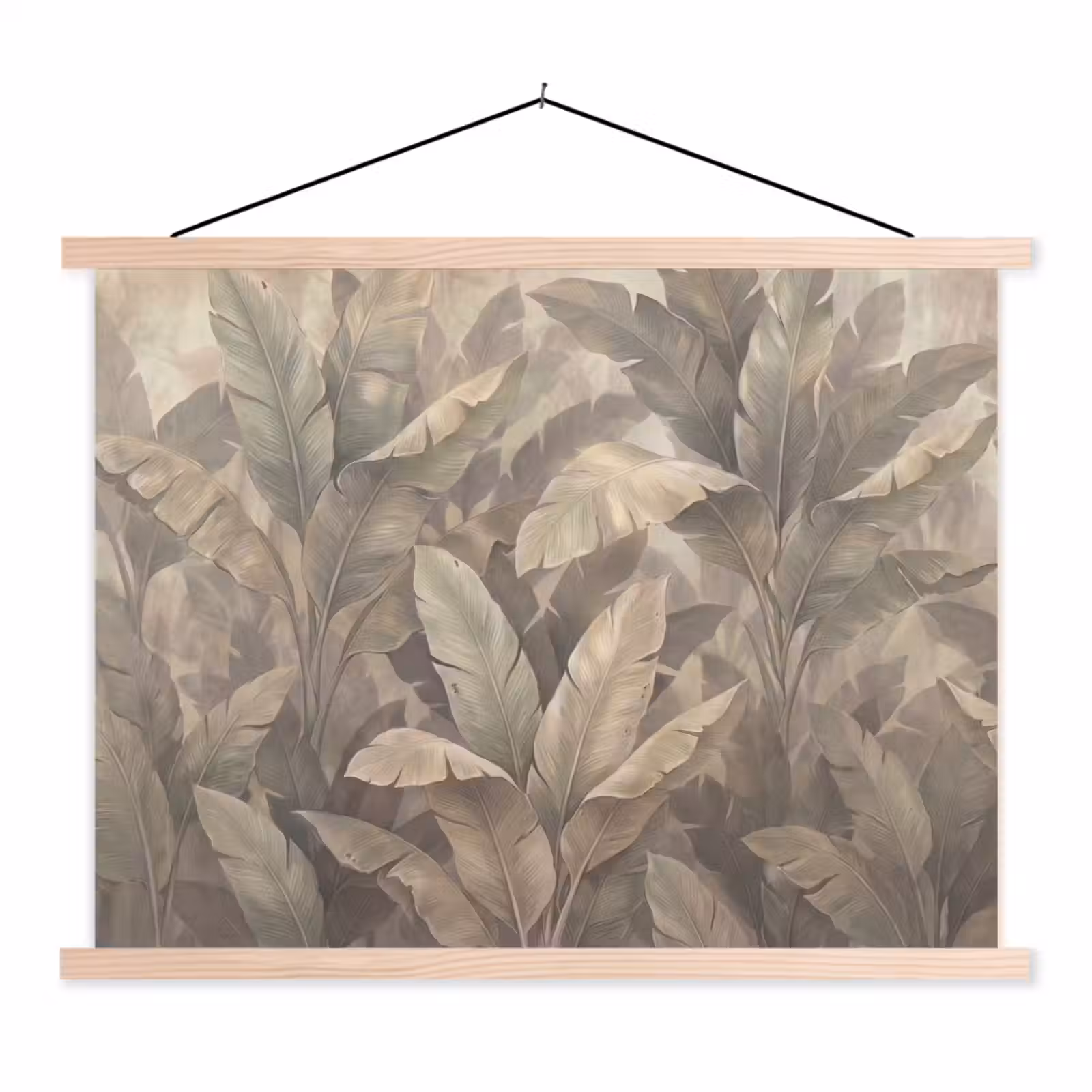 Schoolplaat - Bladeren - Tropisch - Natuur - Modern - Beige — 1