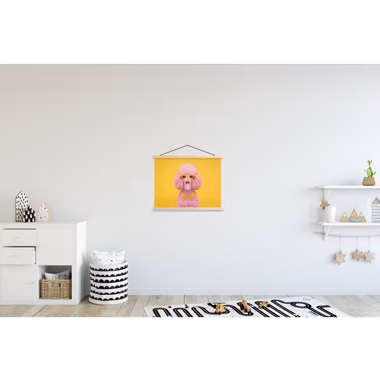 Schoolplaat - Hond - Kauwgum - Dieren - Modern - Roze — 3