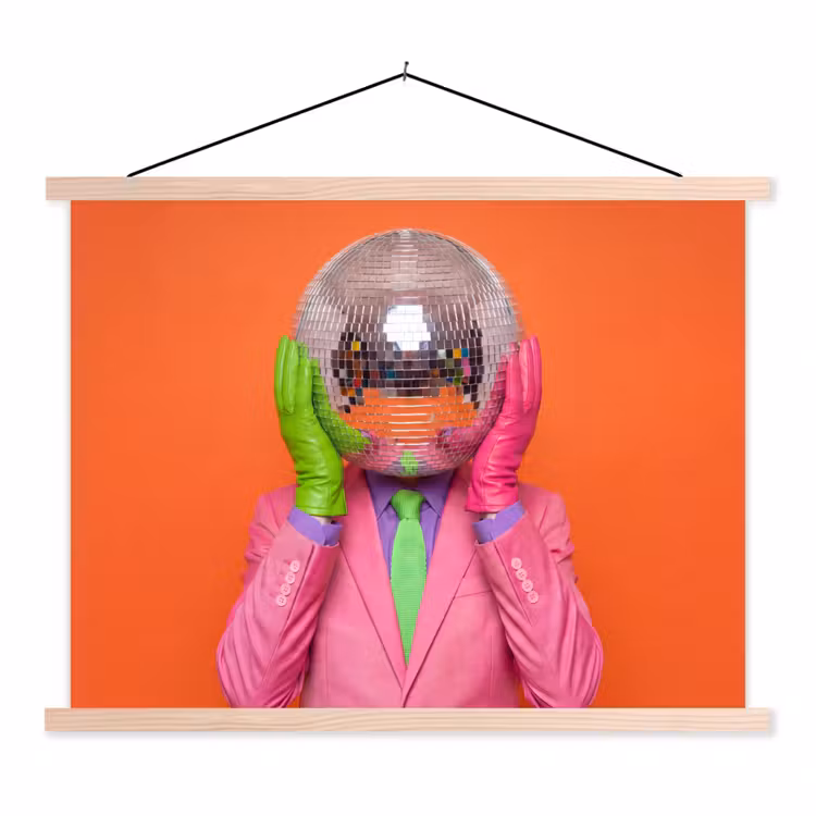 Schoolplaat - Kunst - Disco bal - Kleurrijk - Modern - Studio — 1