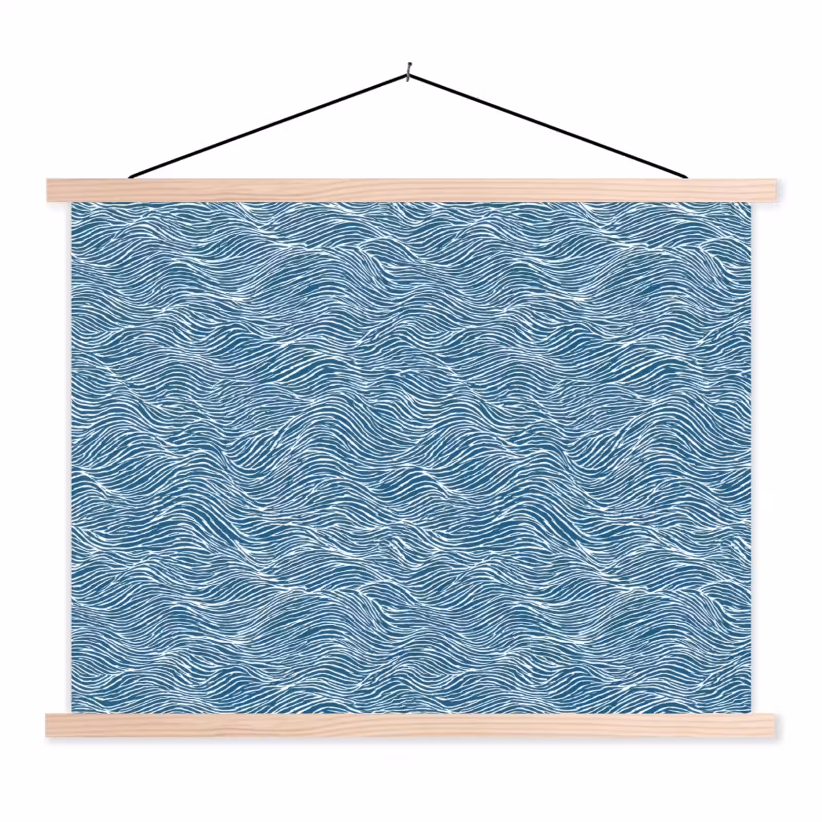 Schoolplaat - Blauw - Wit - Golven - Getekend - Textuur — 1