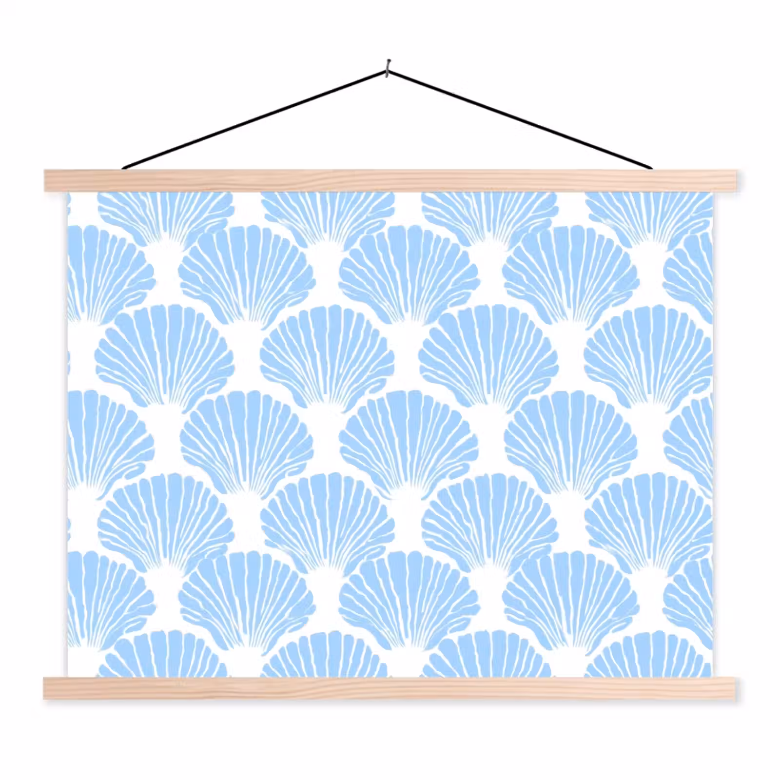 Schoolplaat - Blauw - Wit - Schelpen - Grafisch - Structuur — 1
