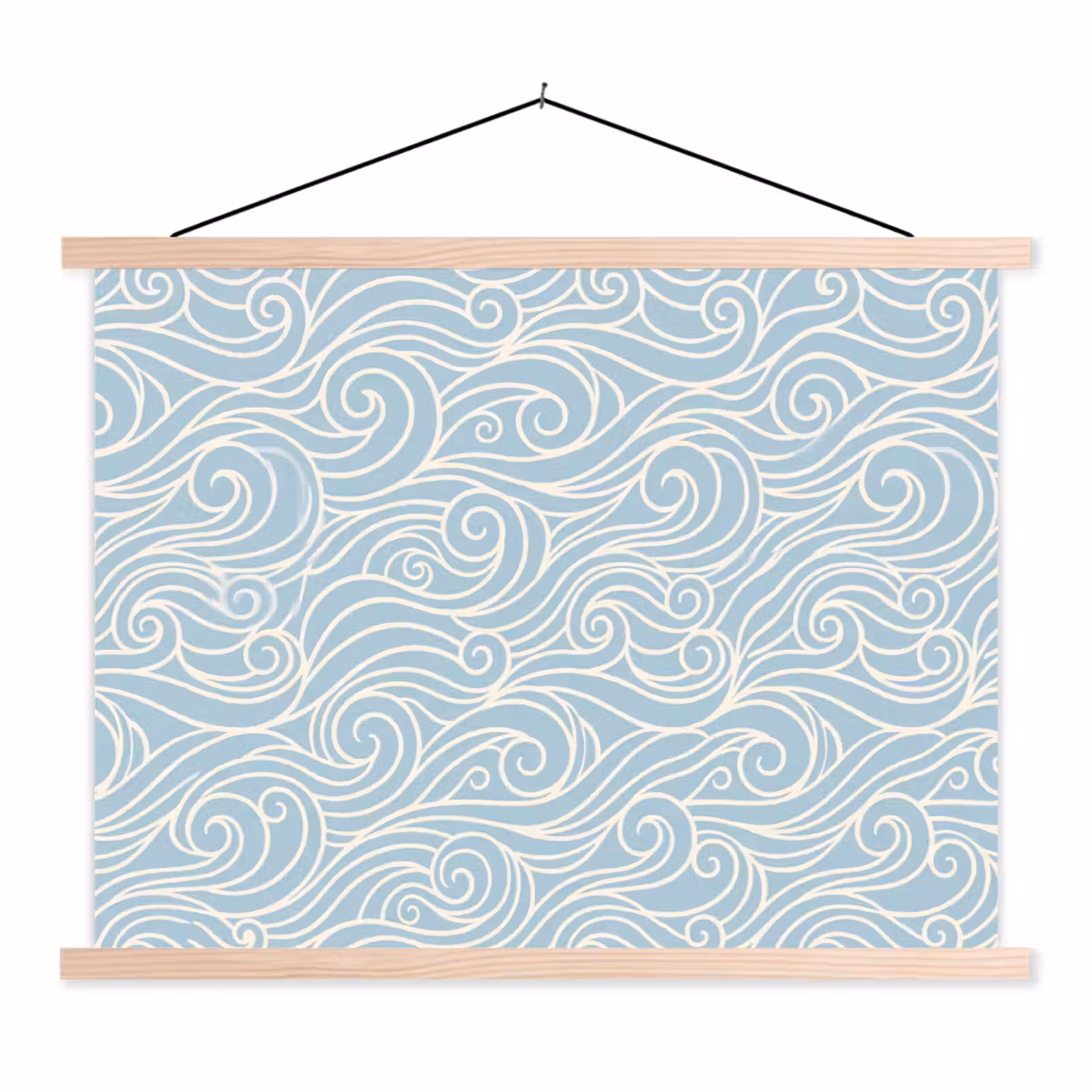 Schoolplaat - Golf - Abstract - Natuur - Modern - Blauw — 1