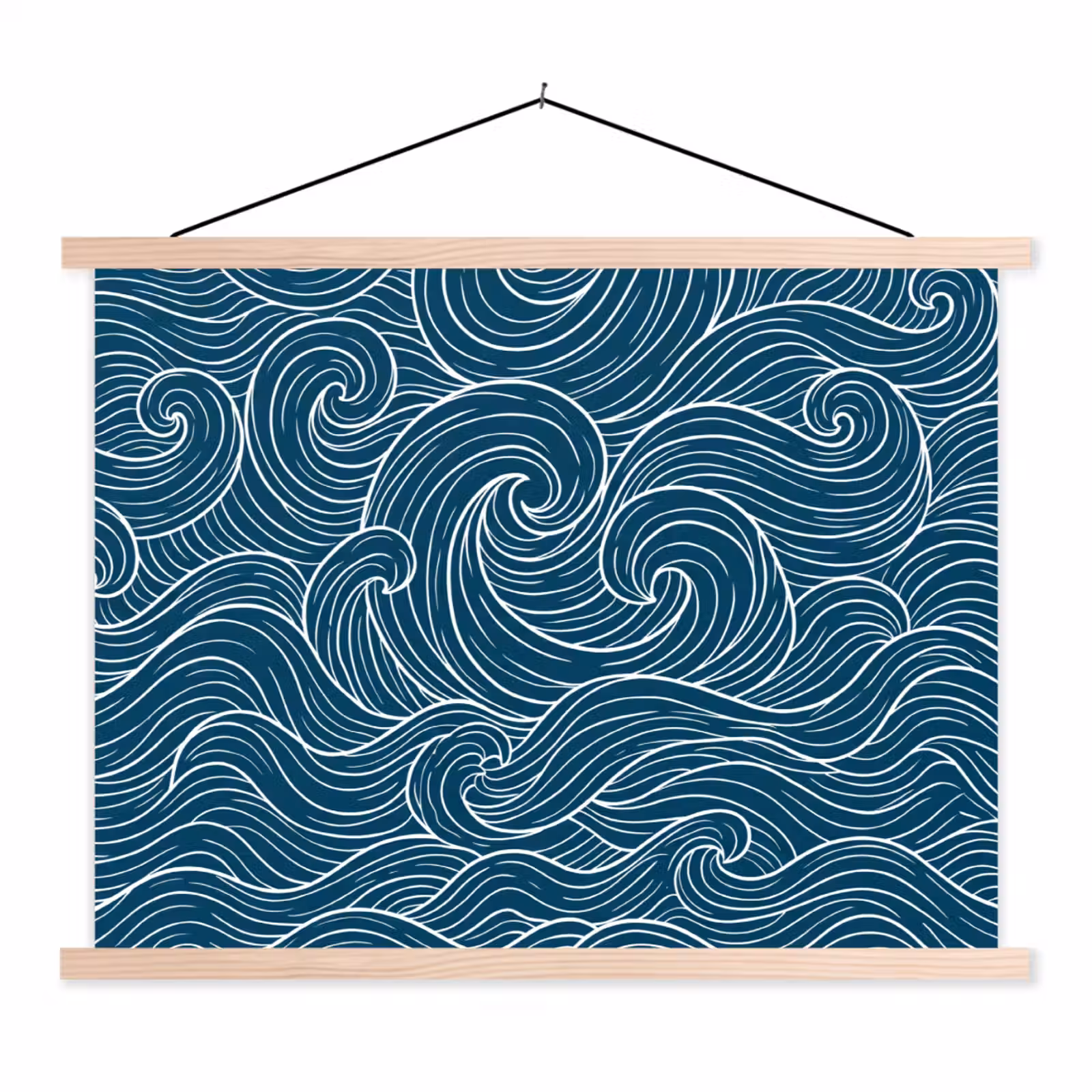 Schoolplaat - Golven - Spiraal - Water - Abstract - Blauw — 1