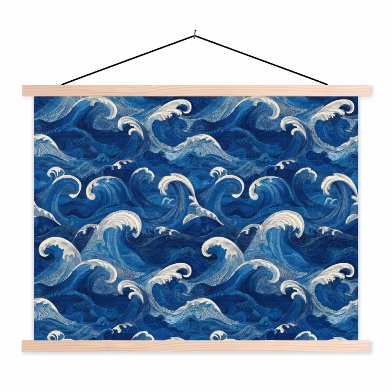 Schoolplaat - Japans - Oceaan - Golven - Blauw — 1