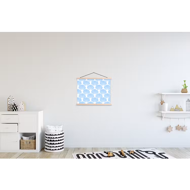 Schoolplaat - Blauw - Wit - Schelpen - Grafisch - Structuur — 3