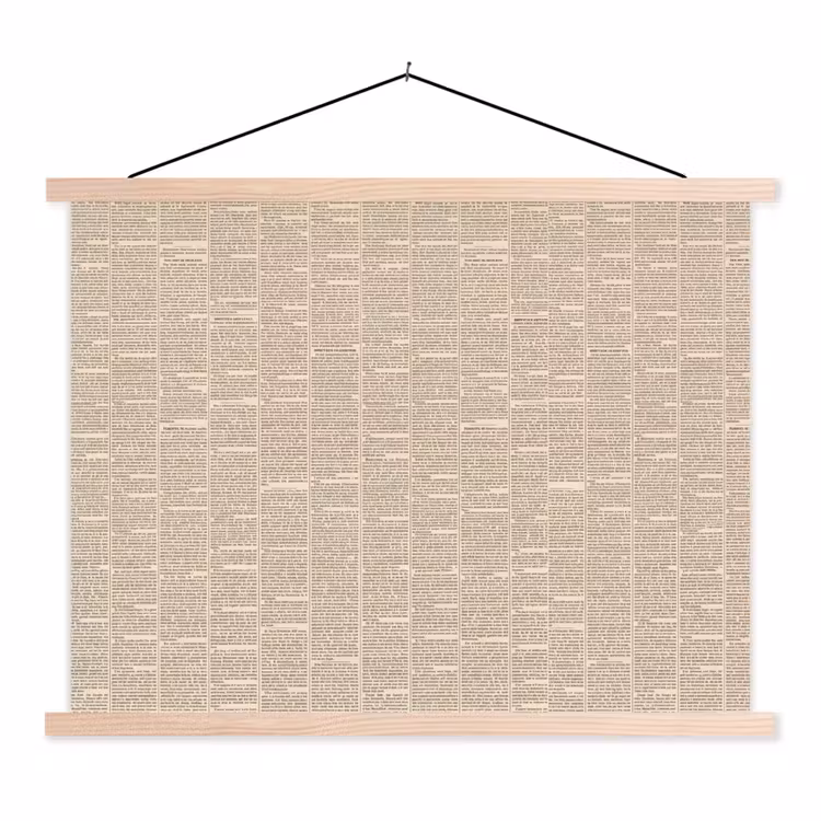 Schoolplaat - Krant - Nieuws - Historisch - Vintage - Beige — 1