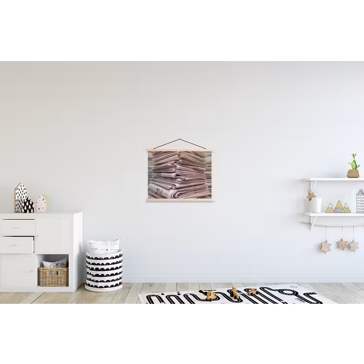 Schoolplaat - Kranten - Stapel - Nieuws - Vintage - Beige — 3