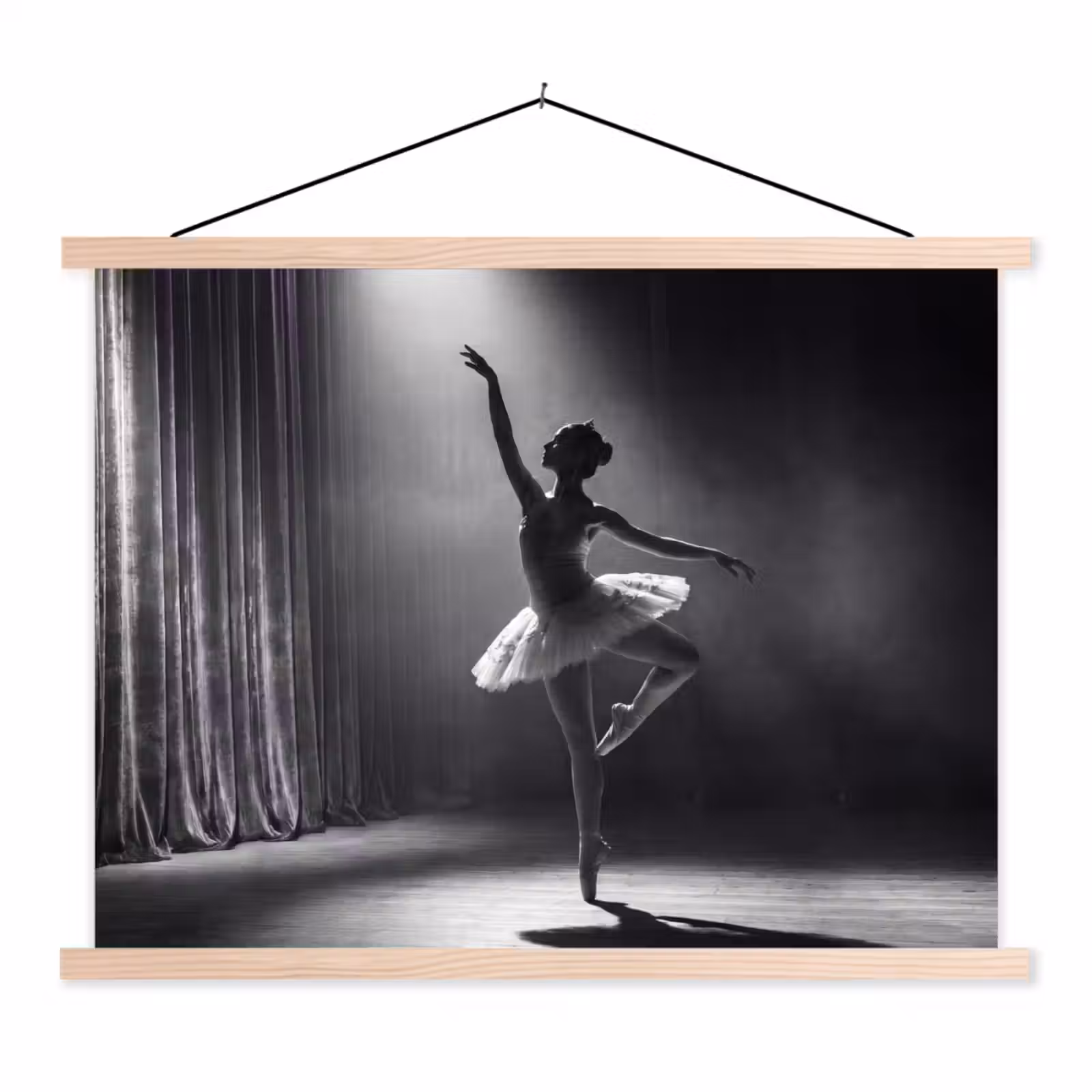 Schoolplaat - Danser - Podium - Zwart-wit - Kunst - Klassiek — 1
