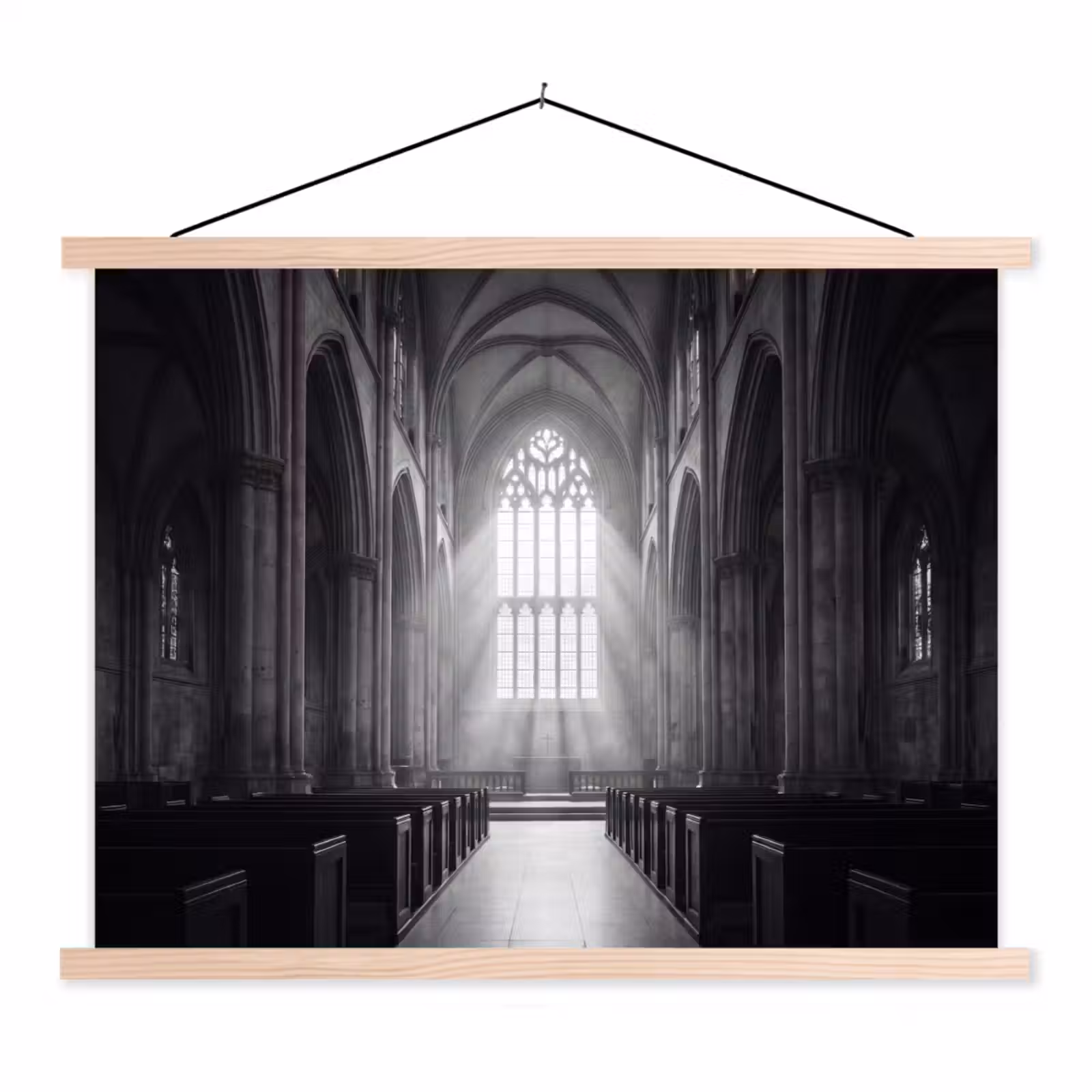 Schoolplaat - Kerk - Interieur - Lichtstralen - Architectuur - Klassiek — 1