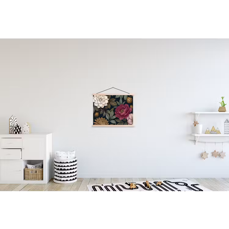 Schoolplaat - Bloemen - Botanisch - Illustratie - Donker - Vintage — 3