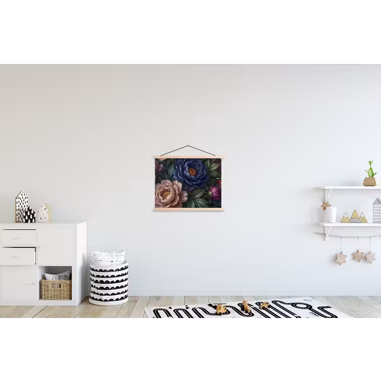 Schoolplaat - Bloemen - Vlinder - Natuur - Modern - Paars — 3