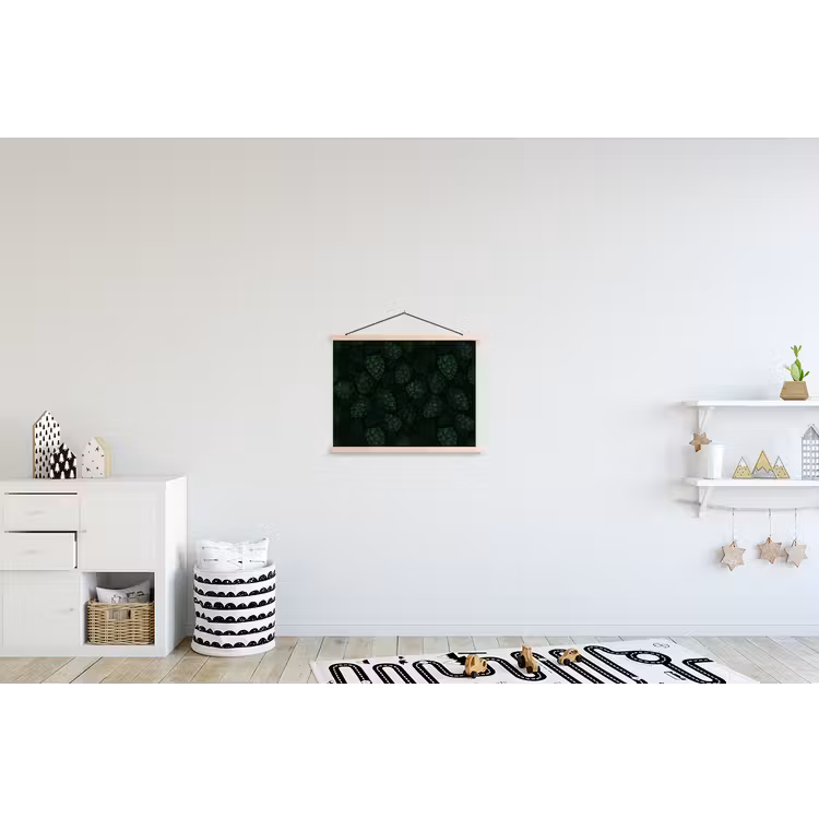 Schoolplaat - Donker - Groen - Hopbellen - Botanisch - Illustratie — 3
