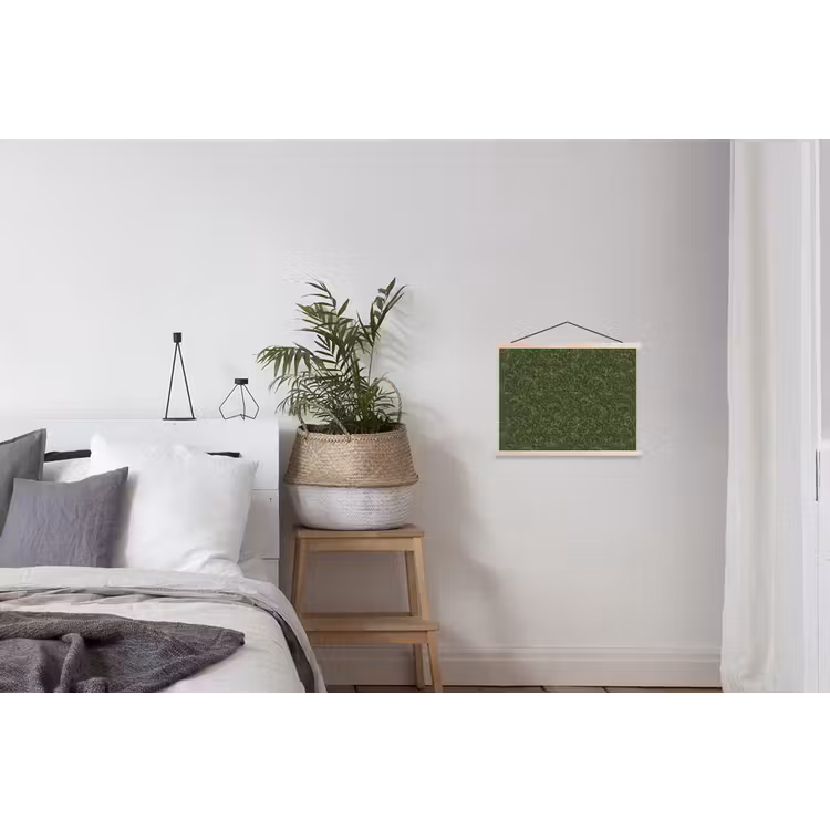 Schoolplaat - Donker - Groen - Krullend - Botanisch — 2