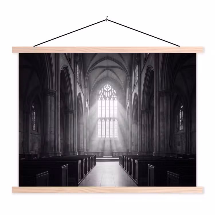 Schoolplaat - Kerk - Interieur - Lichtstralen - Architectuur - Klassiek — 1