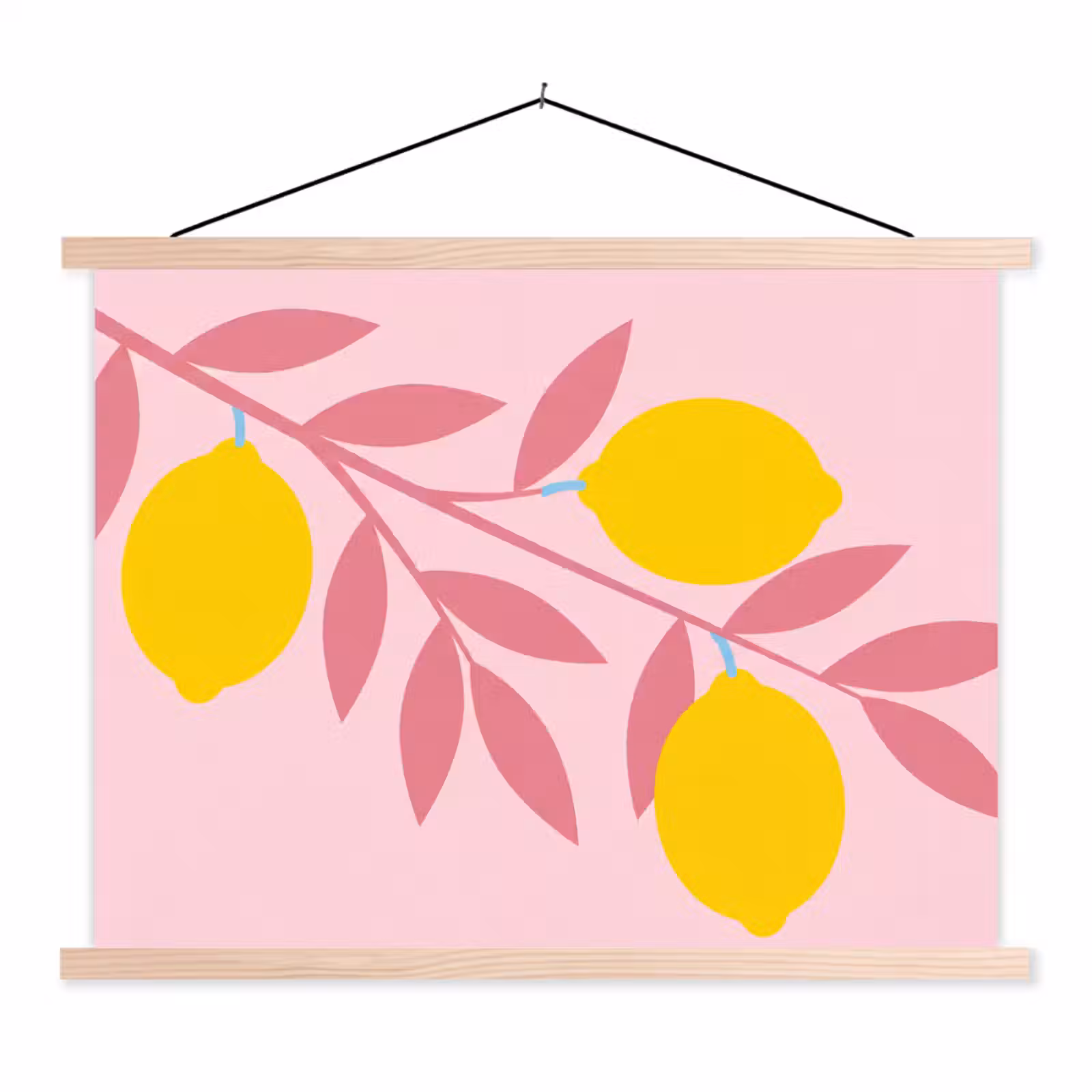 Schoolplaat - Fruit - Tak - Natuur - Abstract - Roze — 1