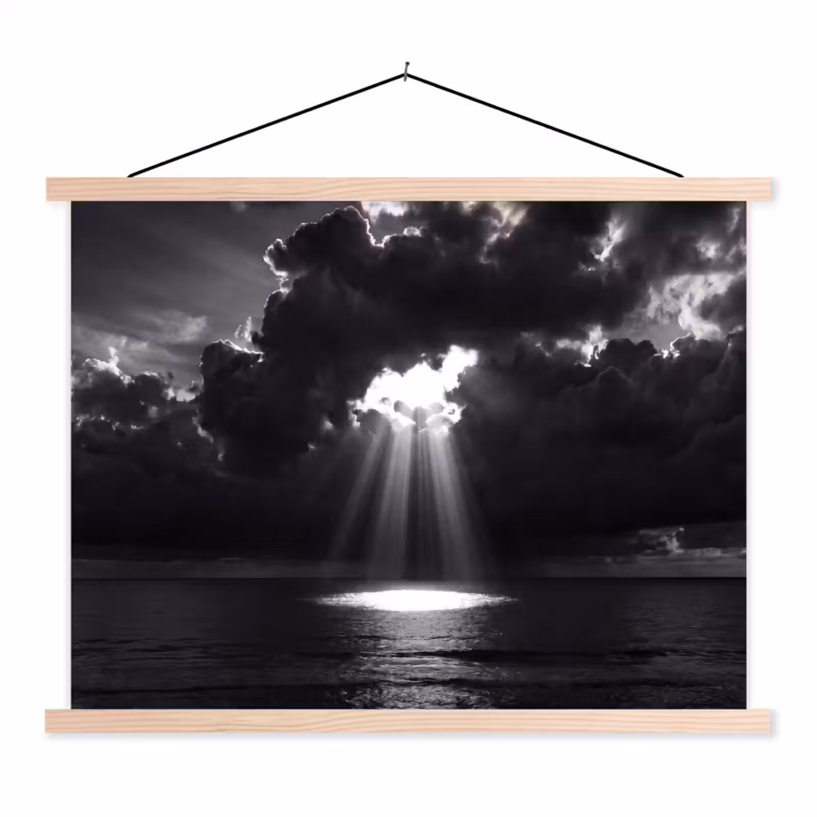 Schoolplaat - Licht - Wolken - Zee - Zwart-wit - Natuur — 1
