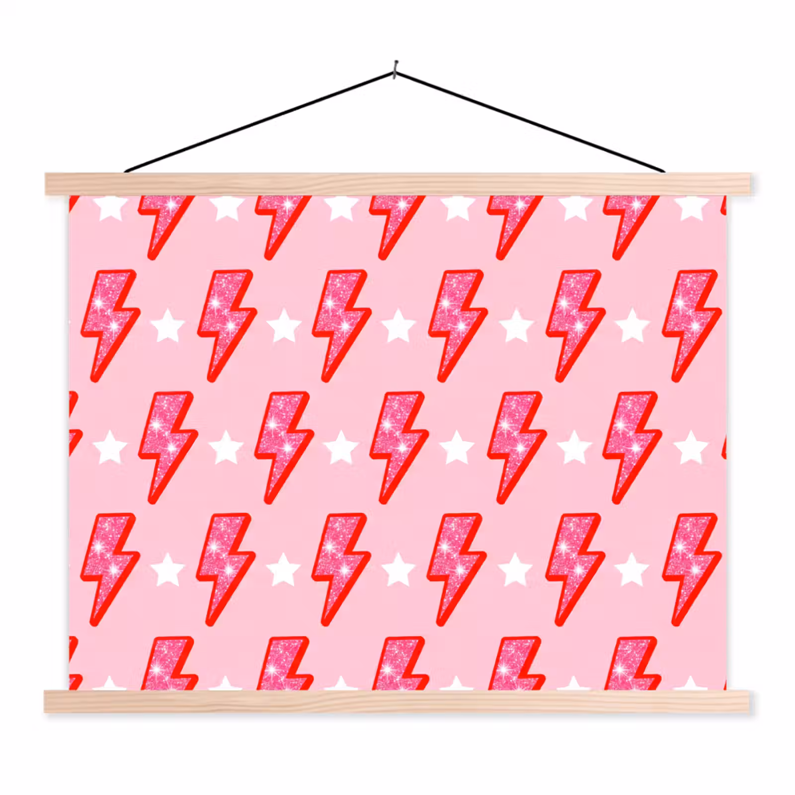 Schoolplaat - Patroon - Bliksem - Ster - Glitter - Roze — 1