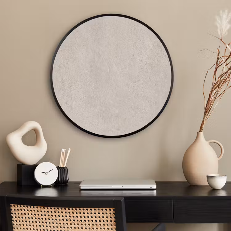 Ronde fotolijst - Textuur - Effen - Abstract - Beige — 2