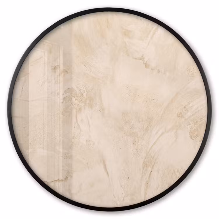 Ronde fotolijst - Textuur - Patroon - Abstract - Modern - Beige — 1