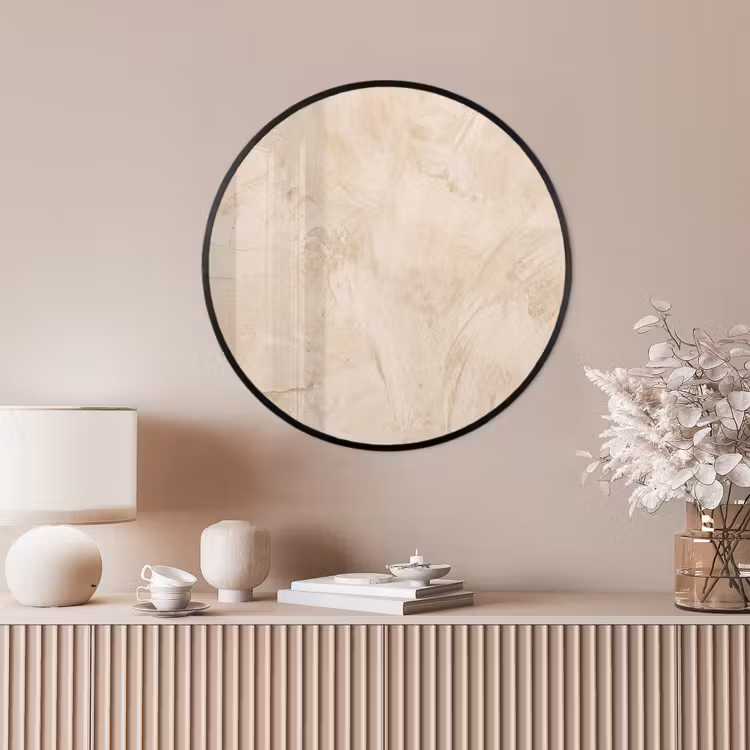 Ronde fotolijst - Textuur - Patroon - Abstract - Modern - Beige — 4