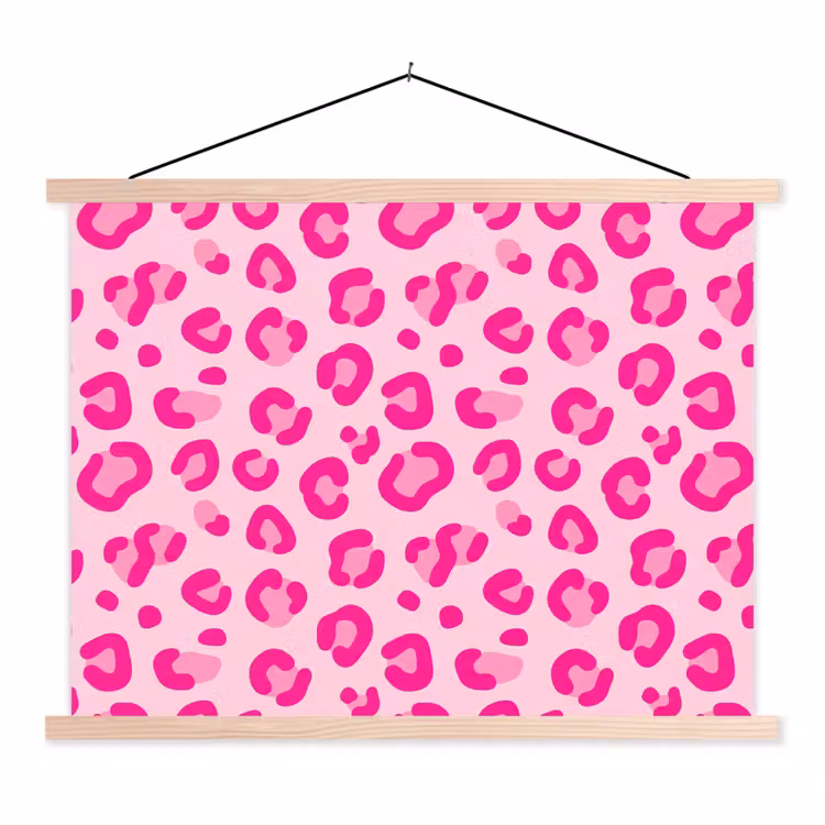 Schoolplaat - Dierenprint - Patroon - Abstract - Modern - Roze — 1