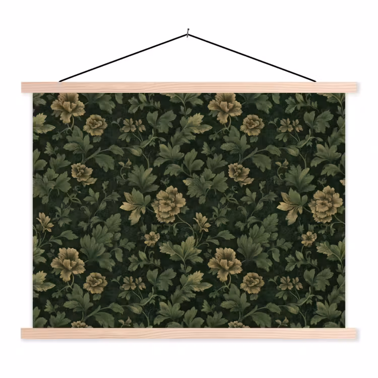 Schoolplaat - Donker - Groen - Goud - Botanisch — 1
