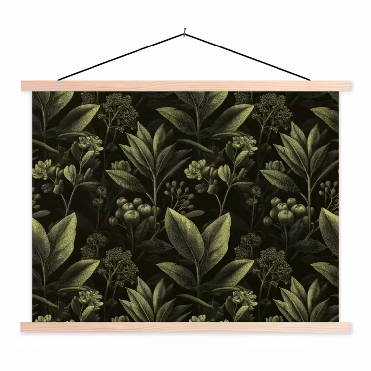 Schoolplaat - Klassiek - Donker - Botanisch - Planten — 1
