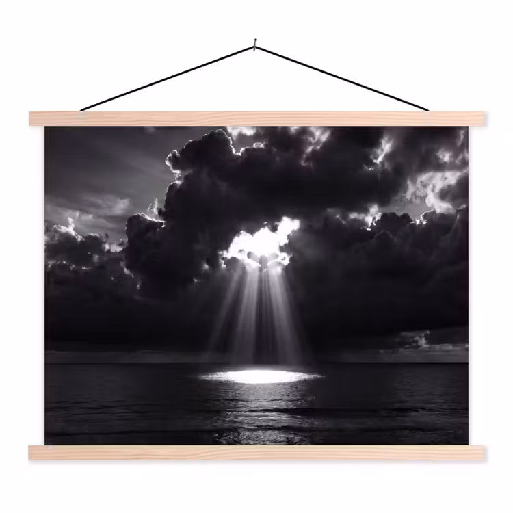 Schoolplaat - Licht - Wolken - Zee - Zwart-wit - Natuur — 1