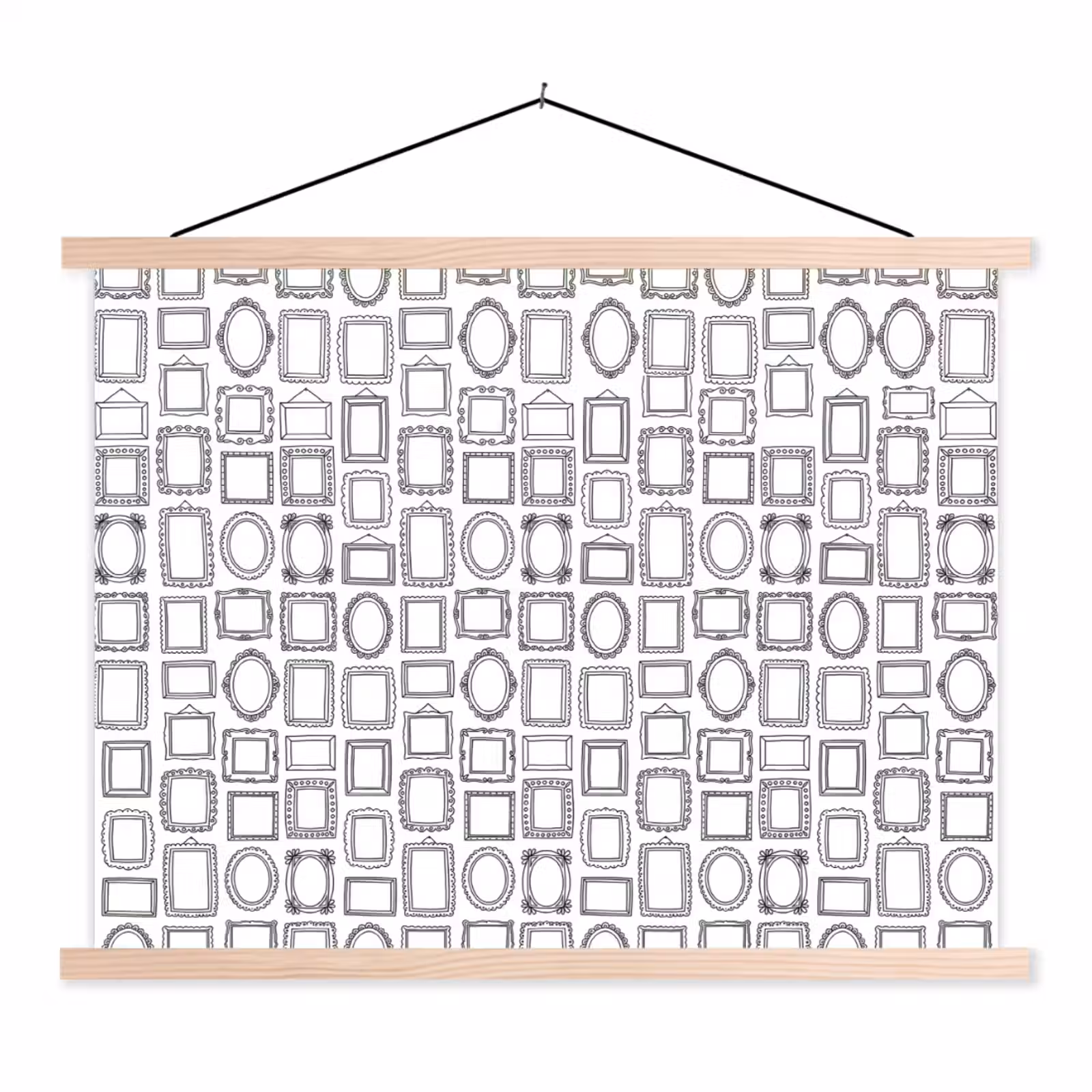 Schoolplaat - Lijsten - Patroon - Decoratie - Schets - Zwart-wit — 1