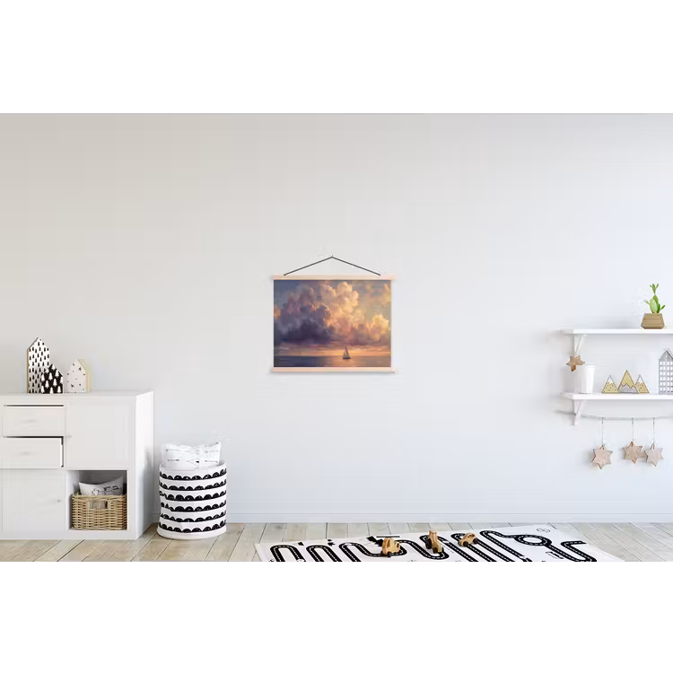 Schoolplaat - Boot - Zonsondergang - Zee - Natuur - Goud — 3