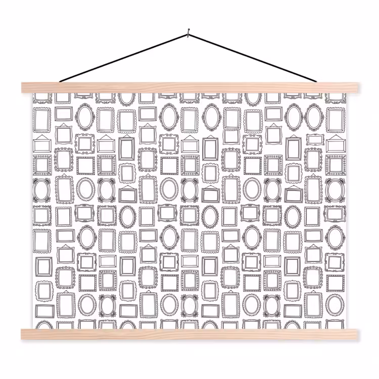 Schoolplaat - Lijsten - Patroon - Decoratie - Schets - Zwart-wit — 1