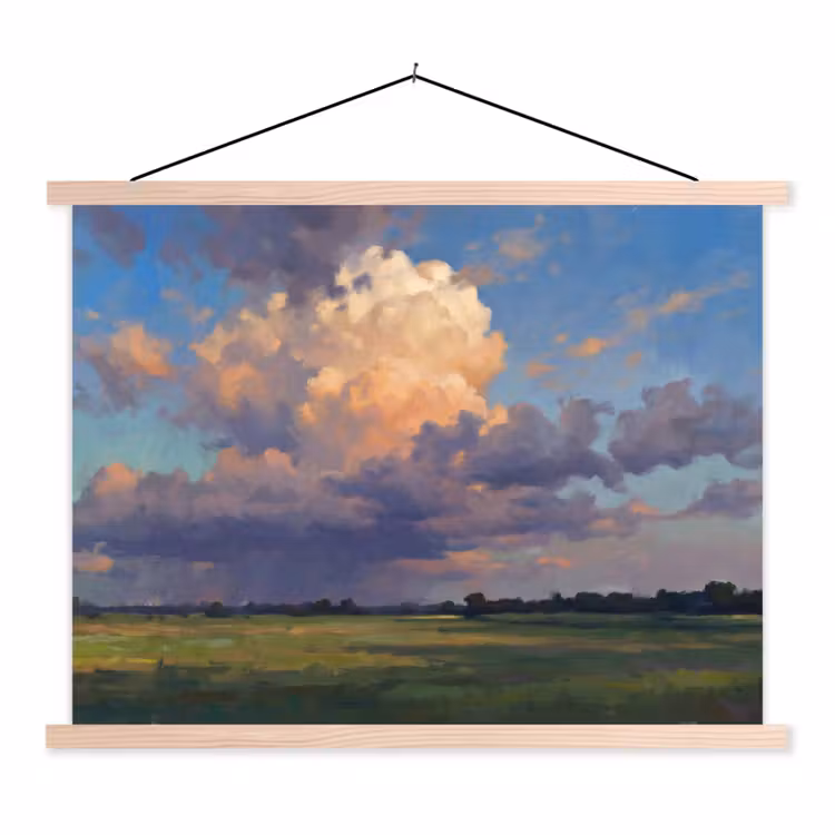 Schoolplaat - Lucht - Wolken - Landschap - Modern - Oranje — 1