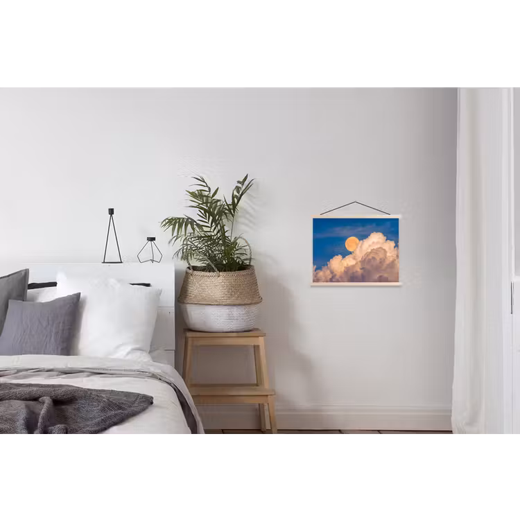 Schoolplaat - Maan - Wolken - Natuur - Oranje — 2