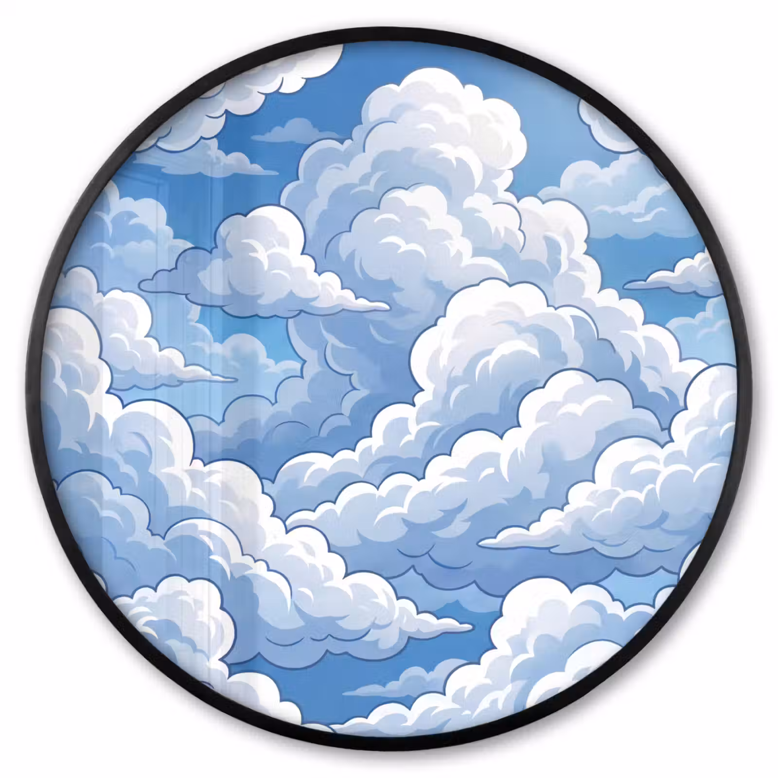 Ronde fotolijst - Wolken - Hemel - Abstract - Wit — 1