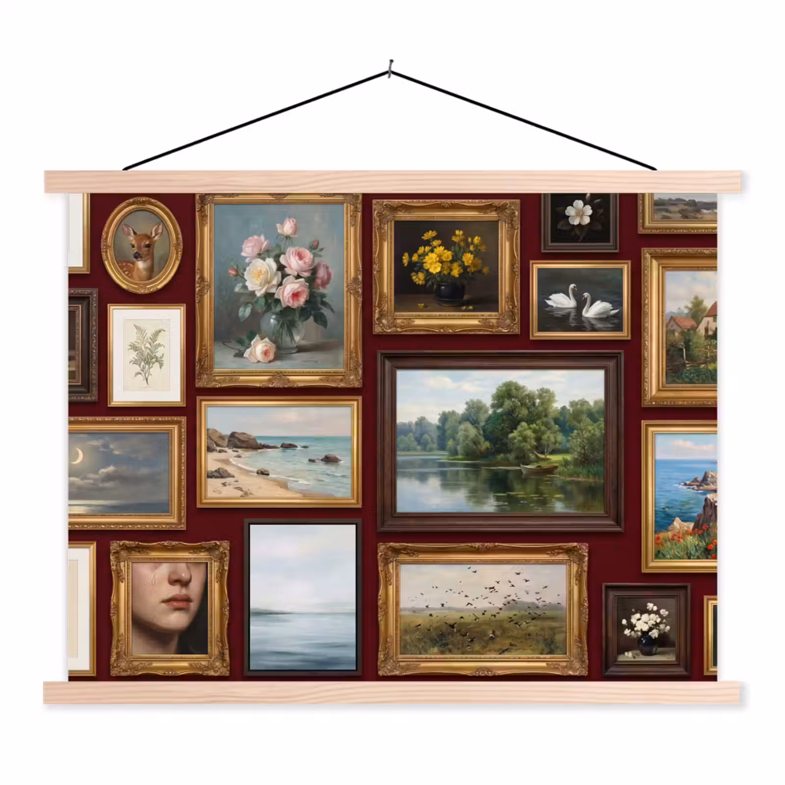 Schoolplaat - Bloemen - Vaas - Klassiek - Kunst - Rood — 1
