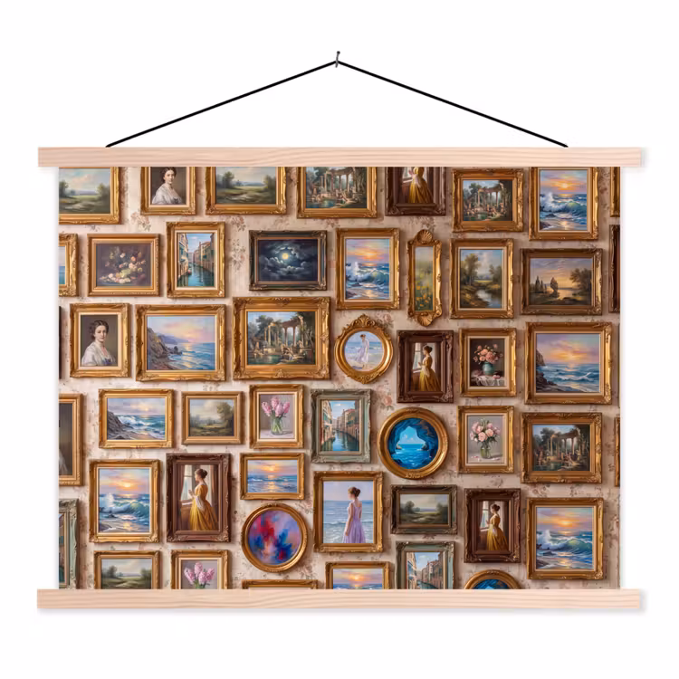 Schoolplaat - Interieur - Kunst - Collectie - Klassiek - Goud — 1