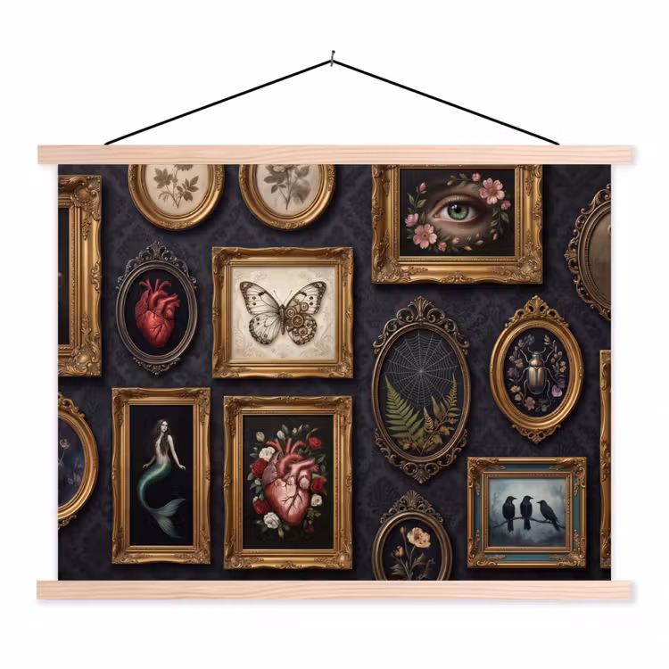 Schoolplaat - Kunst - Collectie - Vintage - Klassiek - Donker — 1