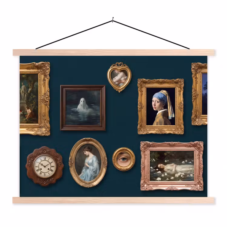 Schoolplaat - Kunst - Schilderijen - Decoratie - Klassiek - Groen — 1