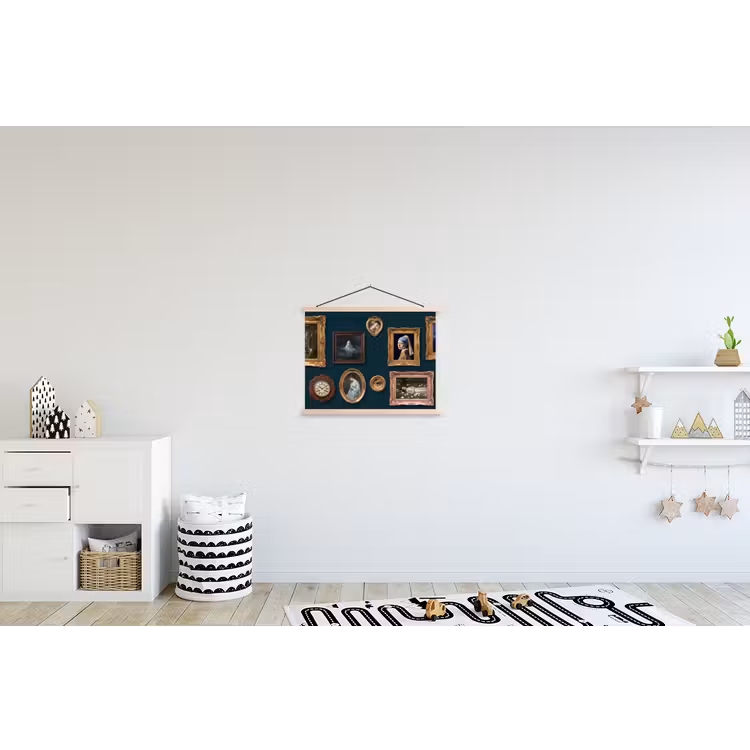 Schoolplaat - Kunst - Schilderijen - Decoratie - Klassiek - Groen — 3