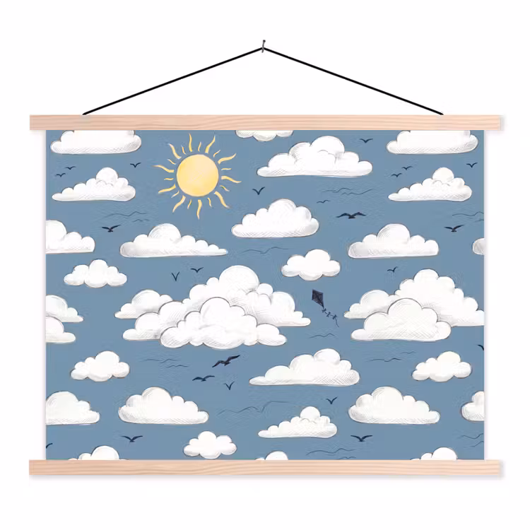 Schoolplaat - Lucht - Zon - Wolken - Natuur - Blauw — 1