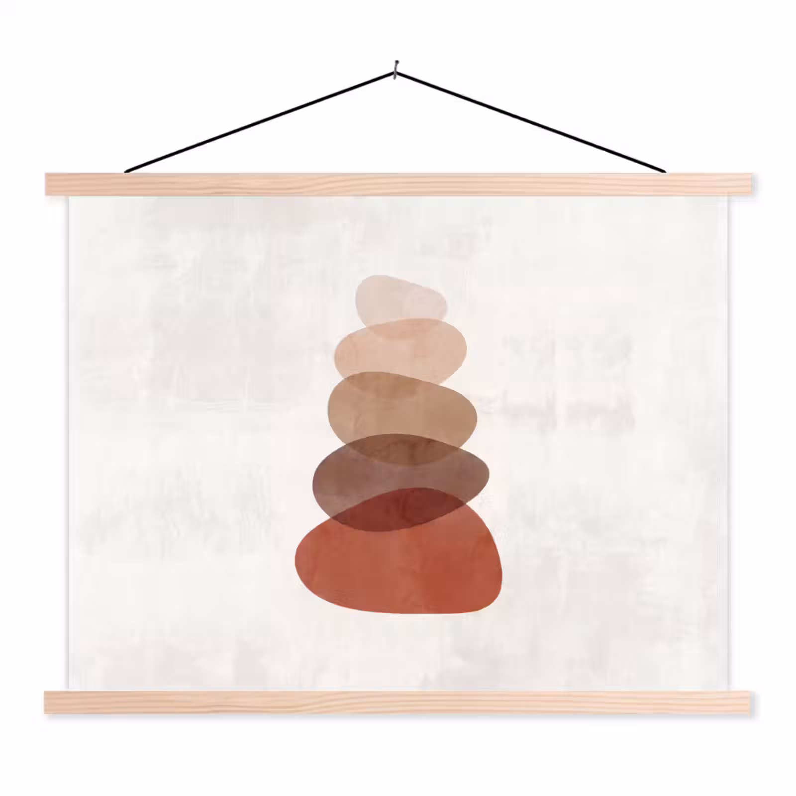 Schoolplaat - Abstractie - Gestapeld - Balans - Modern - Aardetinten — 1