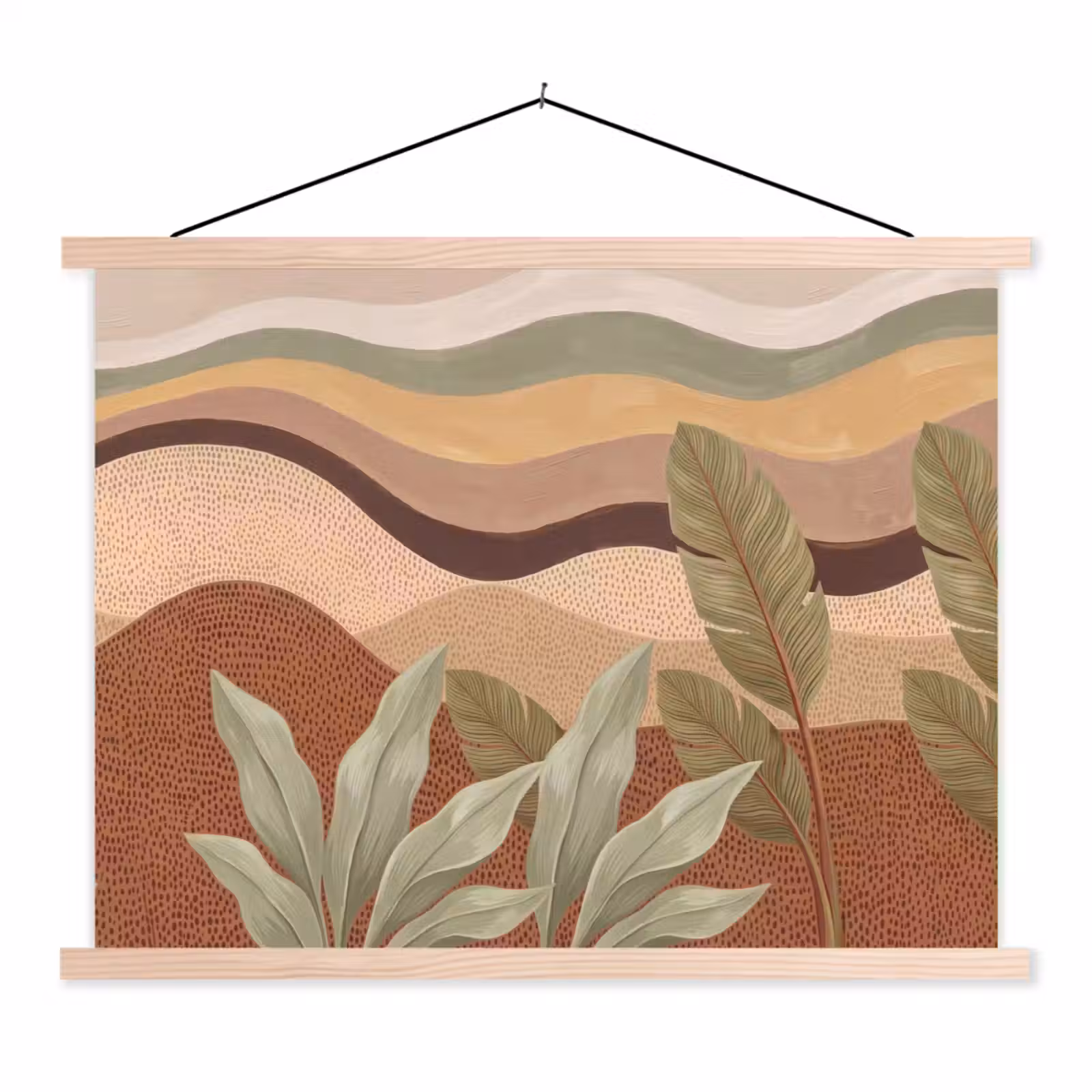 Schoolplaat - Natuur - Bladeren - Landschap - Abstract - Aardetinten — 1