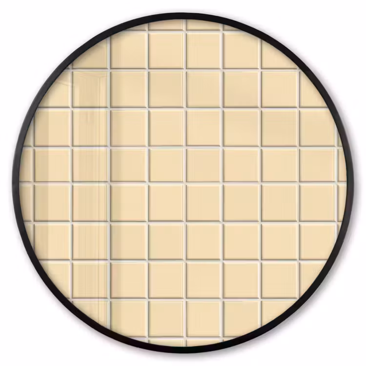 Ronde fotolijst - Tegels - Patroon - Crème — 1