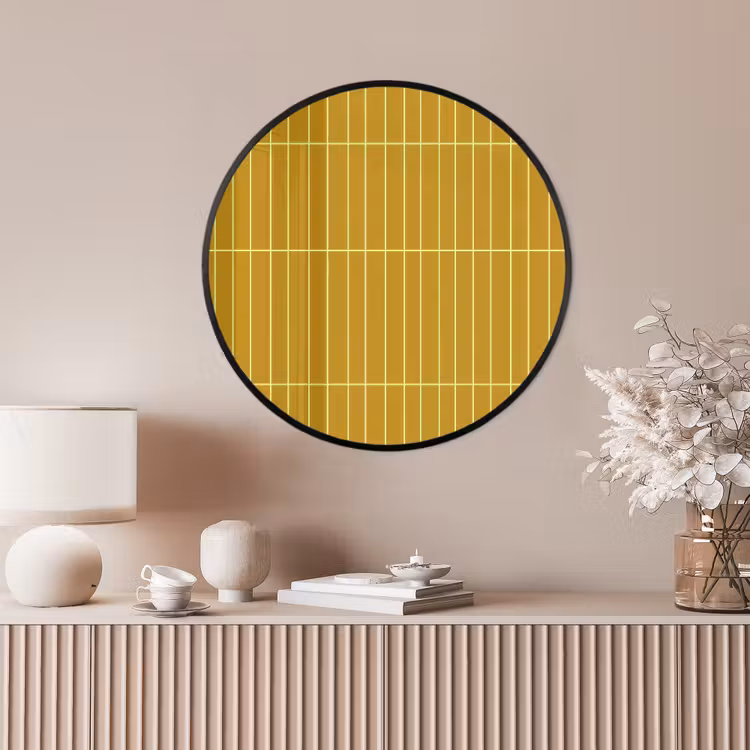 Ronde fotolijst - Tegels - Verticaal - Mosterdgeel — 4