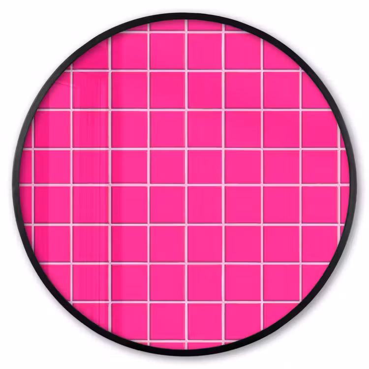 Ronde fotolijst - Tegels - Vierkant - Fuchsia — 1