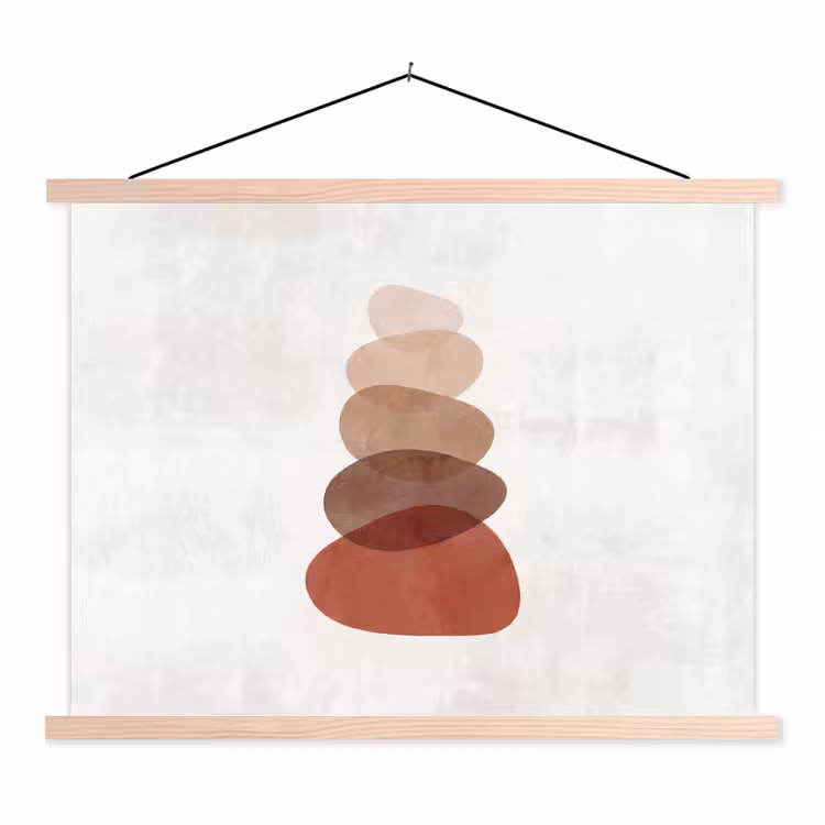 Schoolplaat - Abstractie - Gestapeld - Balans - Modern - Aardetinten — 1