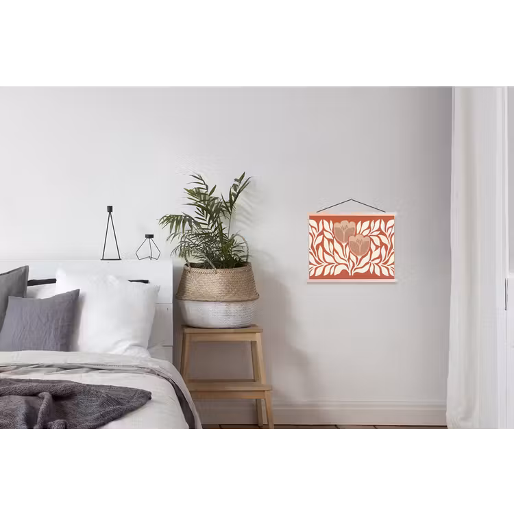 Schoolplaat - Bloemen - Abstract - Modern - Beige - Natuur — 2