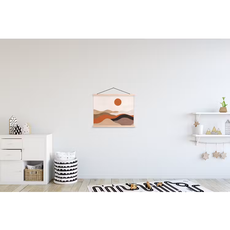 Schoolplaat - Landschap - Heuvels - Zon - Abstract - Oranje — 3