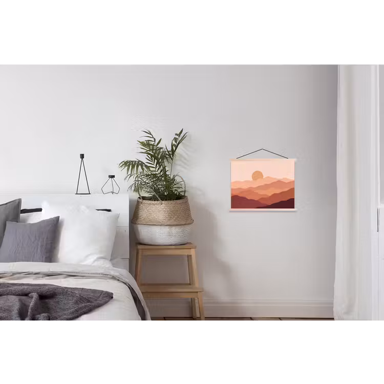 Schoolplaat - Natuur - Heuvels - Abstract - Modern - Oranje — 2