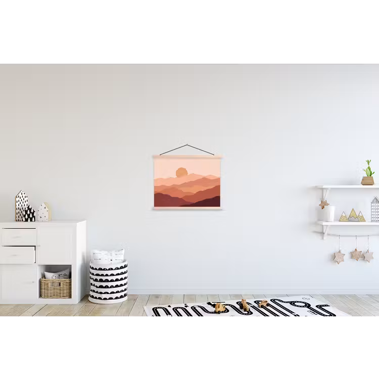 Schoolplaat - Natuur - Heuvels - Abstract - Modern - Oranje — 3